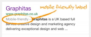 Google mobile friendly label